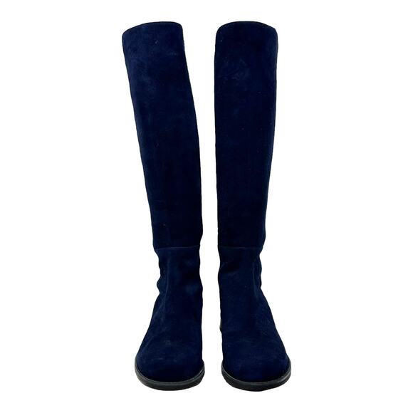 Stuart Weitzman blue leather 5050 knee length boots size 7M - Picture 5 of 16